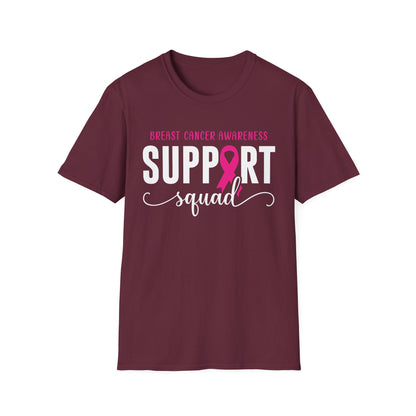 Breast Cancer Shirts Support Squad Tee Breast Cancer Awareness T-Shirt For Men Women