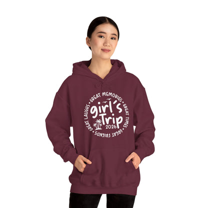 Girl's Trip 2026 Memories Friends Trip Matching Vacation Hoodie For Men Women Hoodie