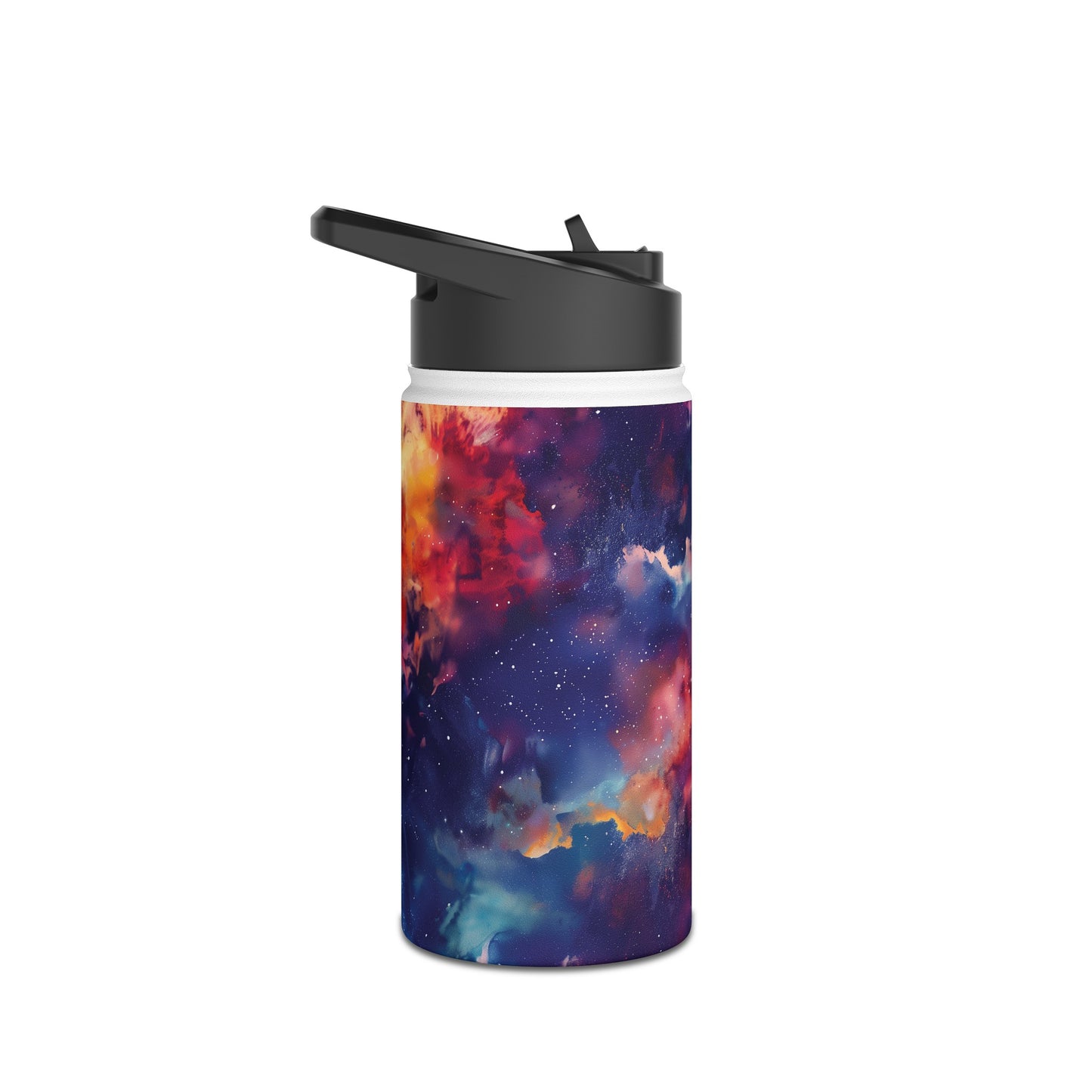 Galaxy Vibrant Pattern Stainless Steel Water Bottle with Twist-on Lid and Double-Wall Vacuum Insulation