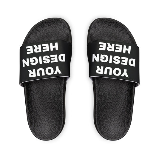 Custom Text Personalized Your Design on Men's PU Slide Sandals