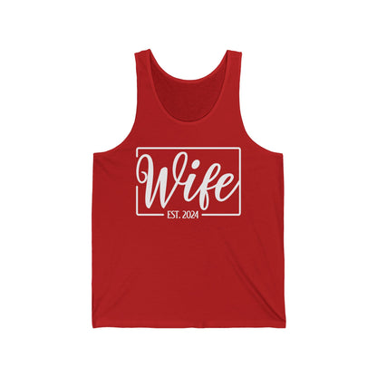 Wife Est 2024 Just Married Honeymoon Wedding Couples Tank Top For Women Tank Top