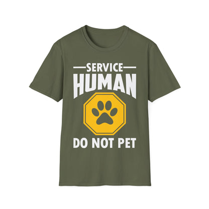 Funny Service Human Do Not Pet Dog Lover T-Shirt Men Women