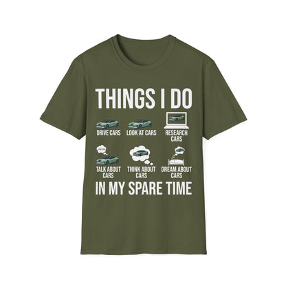 Things I Do In My Spare Time Funny Car Enthusiast Car Lover T-Shirt Men Women