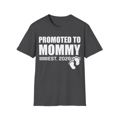 Promoted To Mommy 2026 Pregnancy Announcement Mothers Day Mom To Be T-shirt