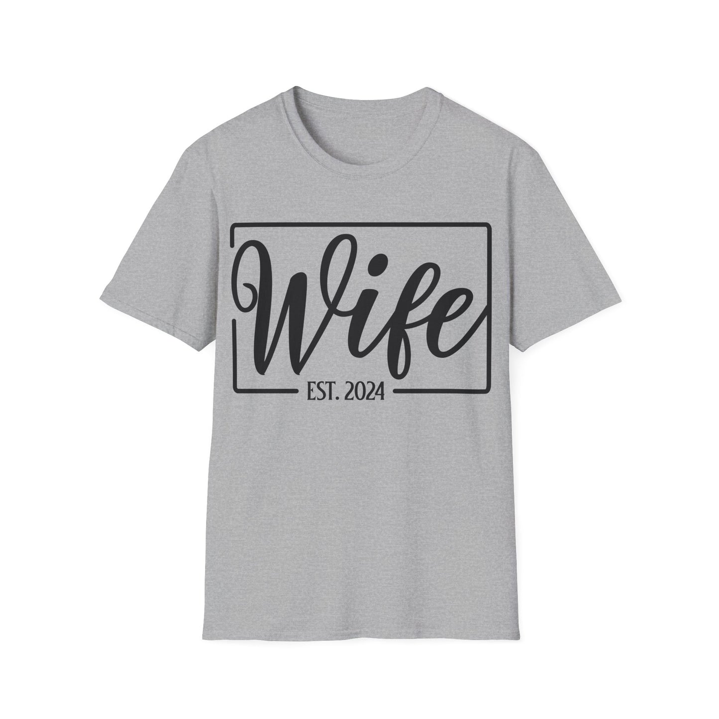 Wife Est 2024 Just Married Honeymoon Wedding Couples T-Shirt For Women T-Shirt