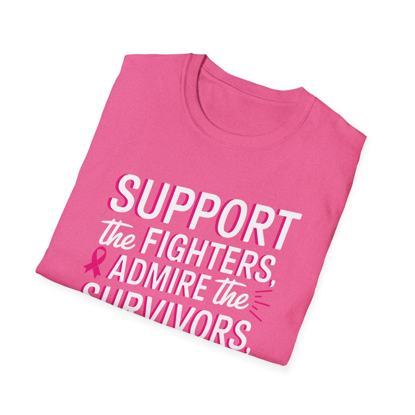 Breast Cancer Awareness Support Fighters Admire Survivors T-Shirt For Men Women