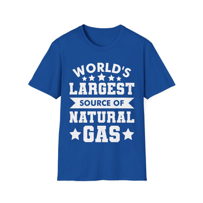 Funny Worlds Largest Source Of Natural Gas Fart Sarcastic T-Shirt