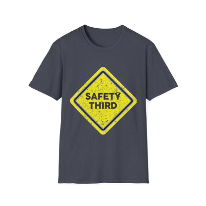 Funny Safety 3rd Third Distress Fun T-Shirt for Men Women