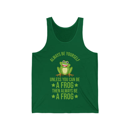 Frog Always Be Yourself Retro Vintage Men Women Amphibian Tank Tops