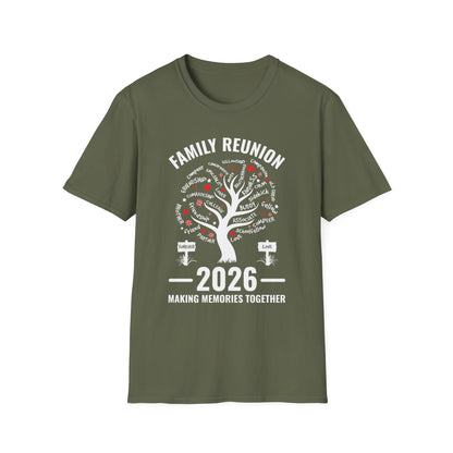 Making Memories Family Matching Group Family Reunion 2026 T-Shirt For Men Women