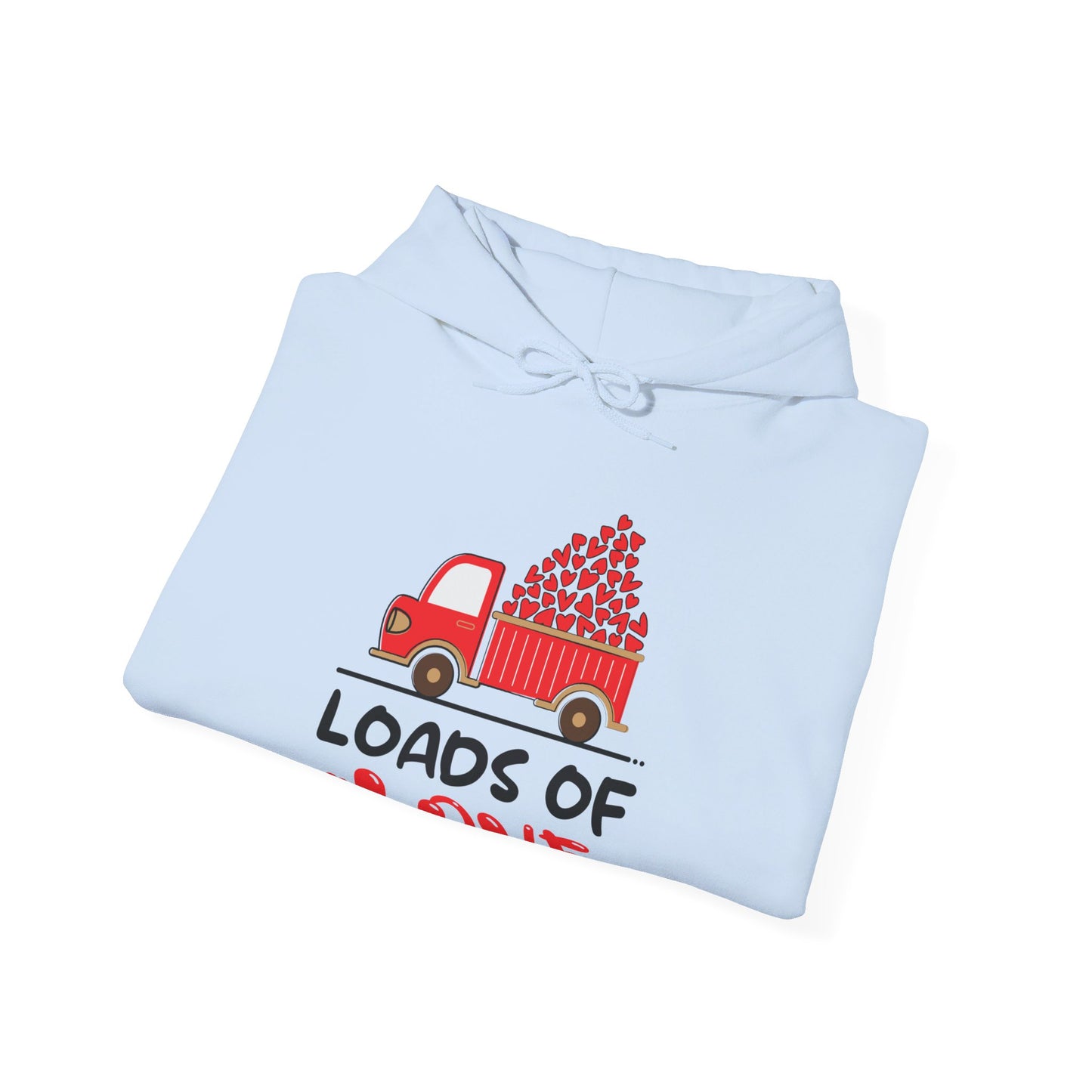 Funny Loads of Love Tractor Cute Valentines Day Truck Hoodie