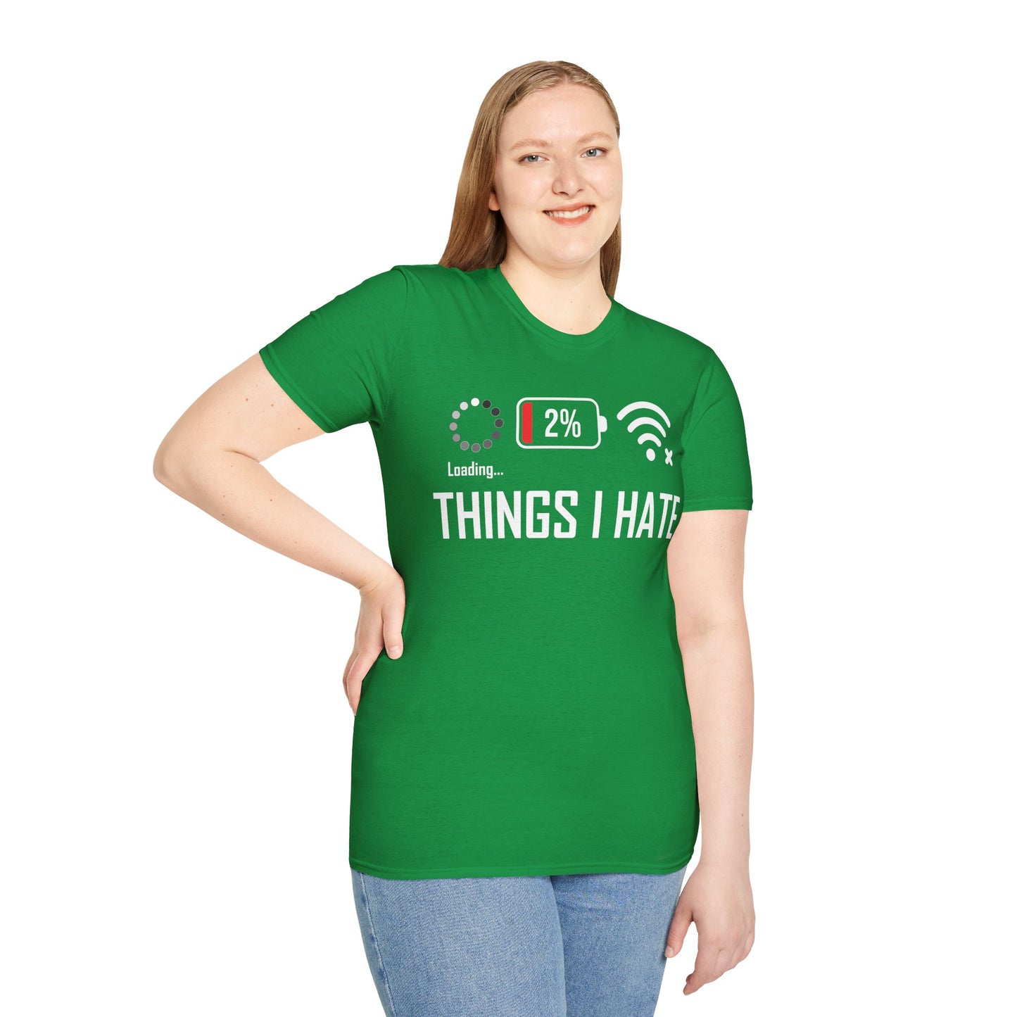 Things I Hate Gamer Computer Science Programmer Coding Low WIFI Charging Loading T-Shirt