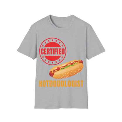 Certified Hotdogologist Hotdog Cool Sausage Hot Dog Lover T-Shirt For Men Women T-Shirt