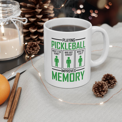 Funny Playing Pickleball Improves Memory Dink Player Coffee Mug