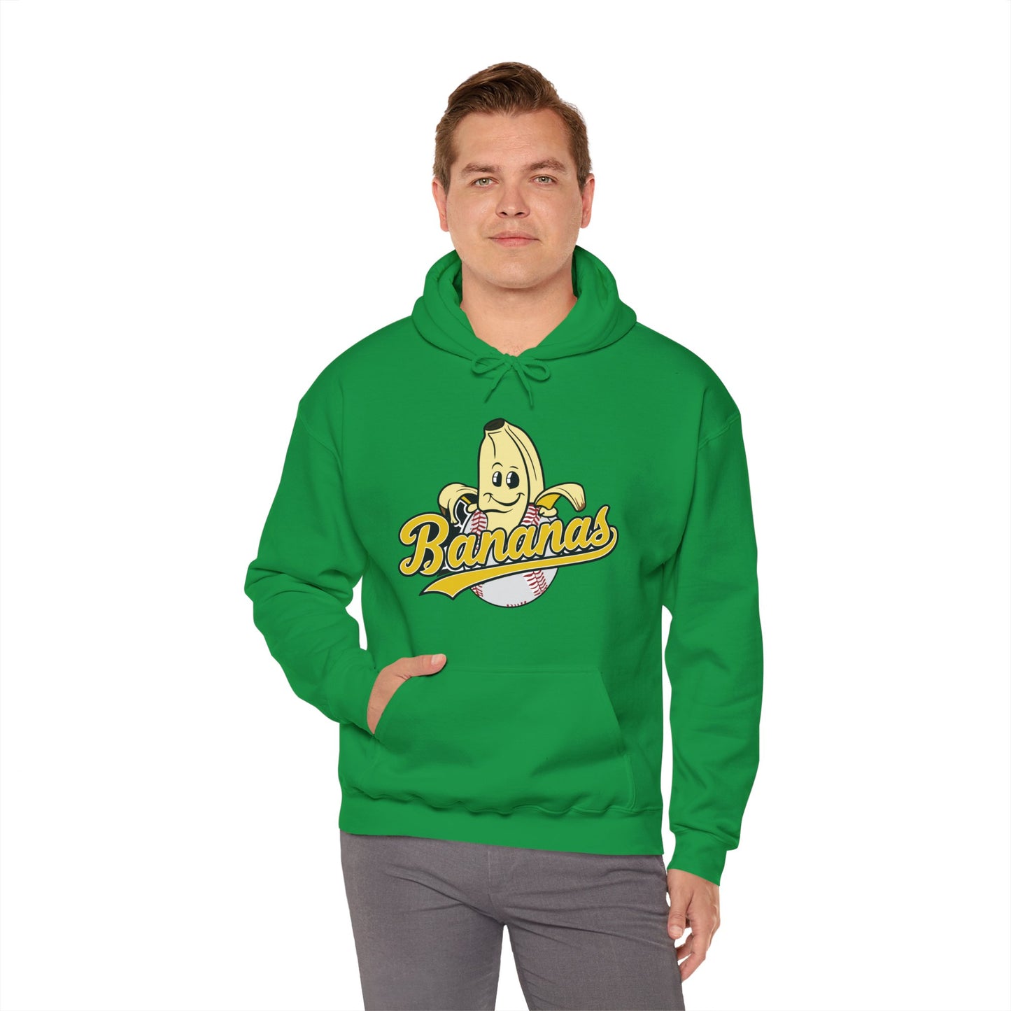 Funny Let's Go Bananas Baseball Hoodie For Baseball Lovers Men Women Hoodie