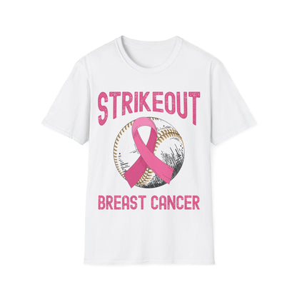 Strike Out Breast Cancer Baseball Fight Awareness T-Shirt Men Women