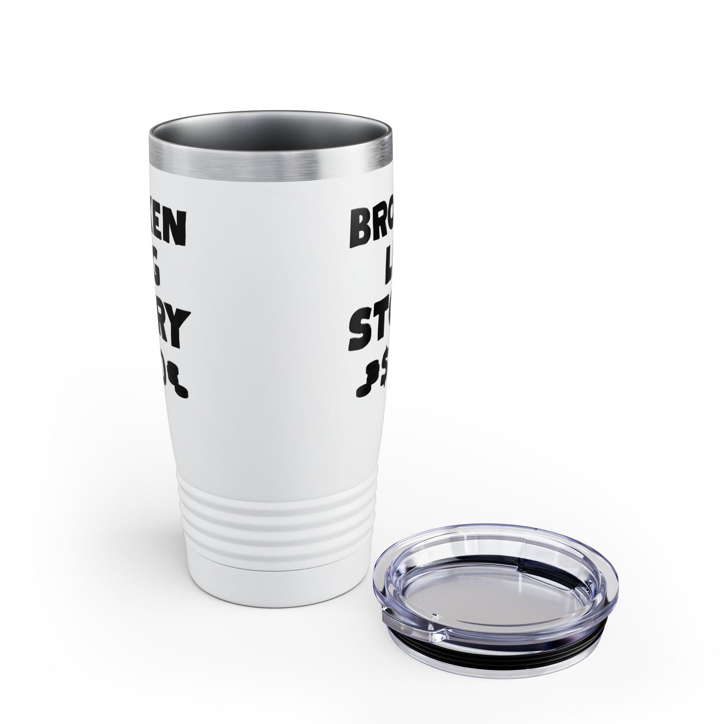 Funny Broken Leg Gift For Kids Men Women Funny Leg Story $10 Bones Tumbler