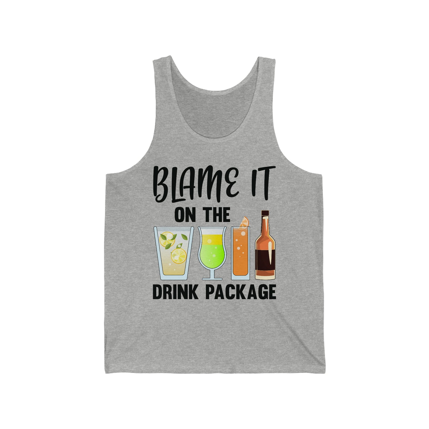 Blame It On The Drink Package Funny Cruise Tank Top for Men Women
