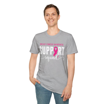 Breast Cancer Shirts Support Squad Tee Breast Cancer Awareness T-Shirt For Men Women