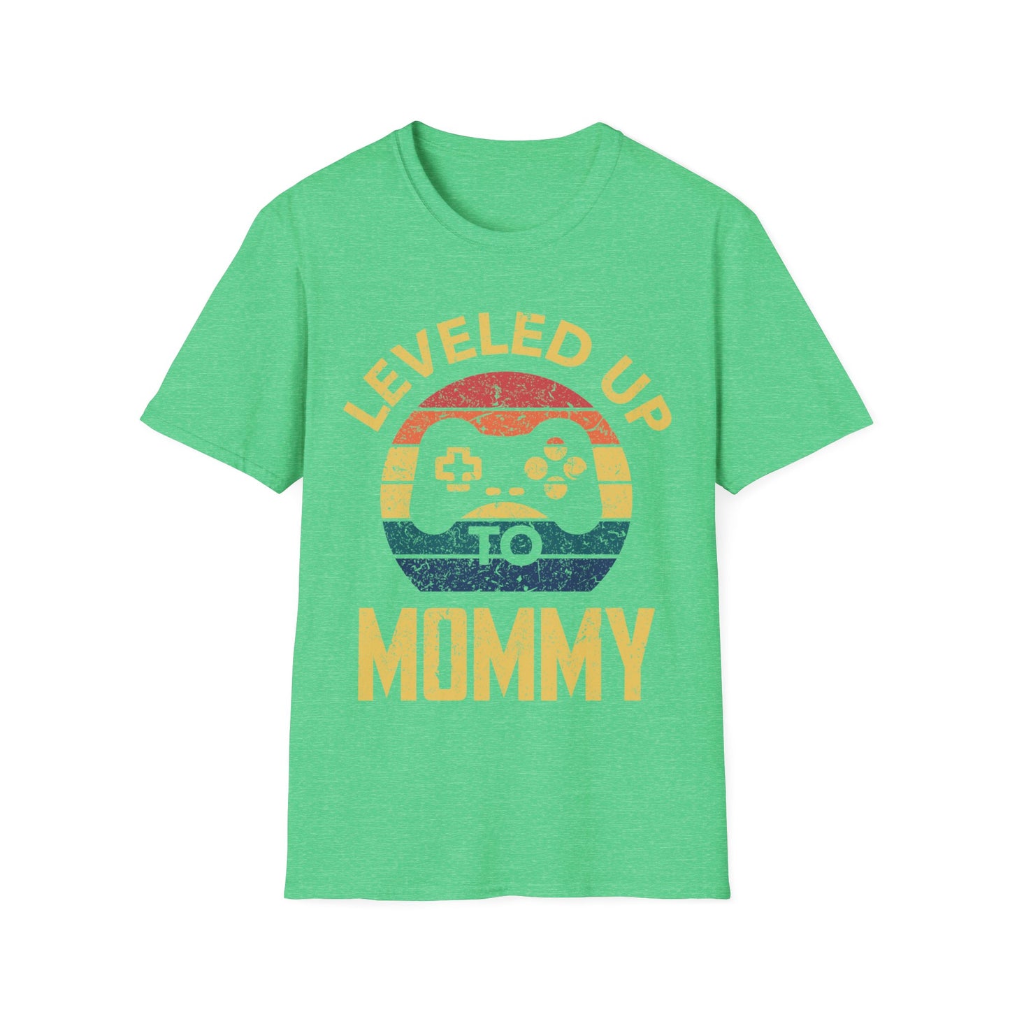 Funny Leveled Up to Mommy Mom Soon to be Mothers Day Gamer Gaming T-Shirt