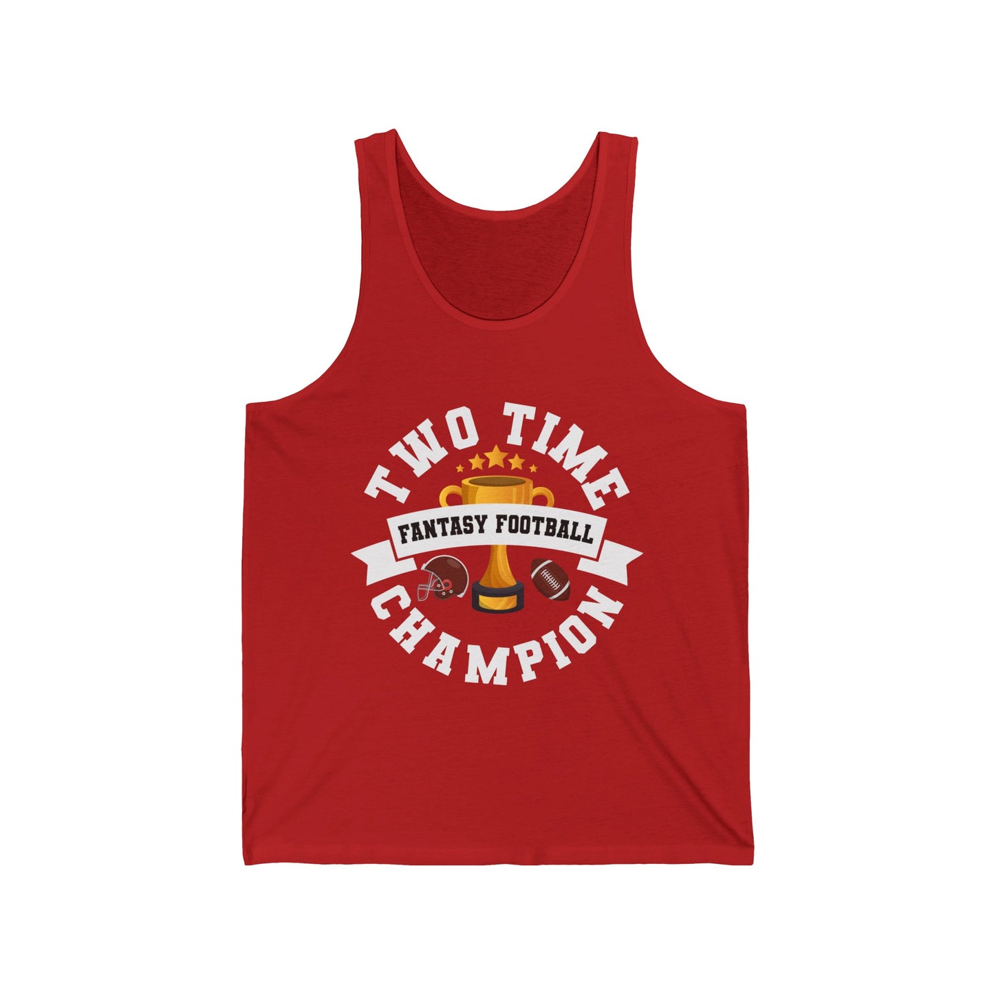 Two Time Champion Fantasy Football Lover Tank Tops For Men Women