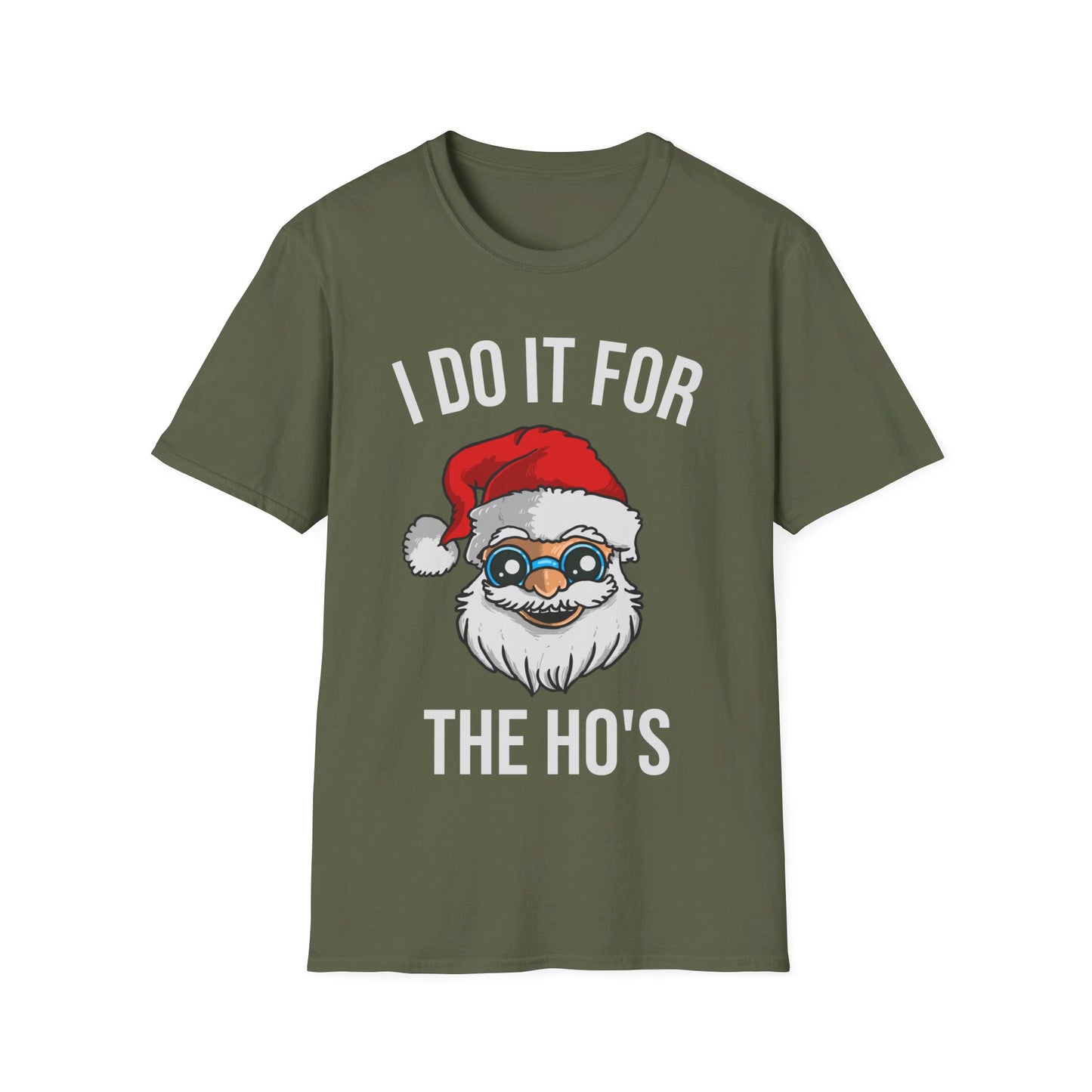 Funny Santa I Do It For The Ho's Christmas Xmas T-Shirt Men Women