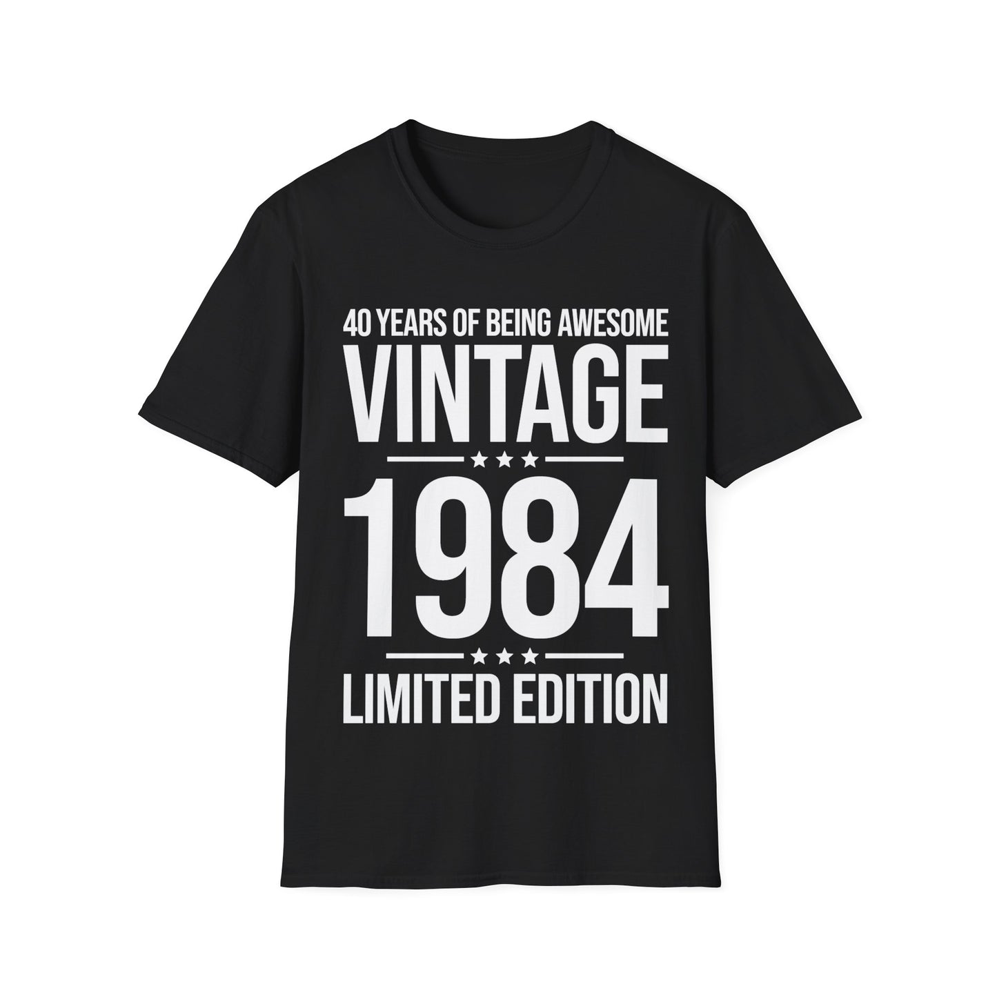 40 Year Old Gifts Vintage 1984 40 Years Awesome 40th Birthday T-Shirt