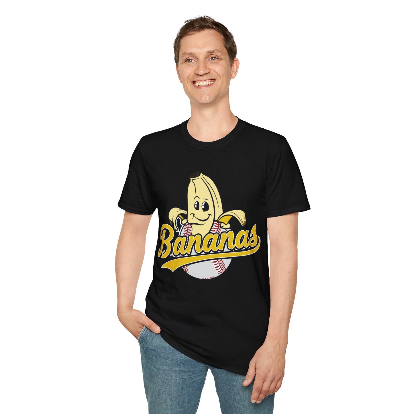 Funny Let's Go Bananas Baseball T-Shirt For Baseball Lovers Men Women T-Shirt