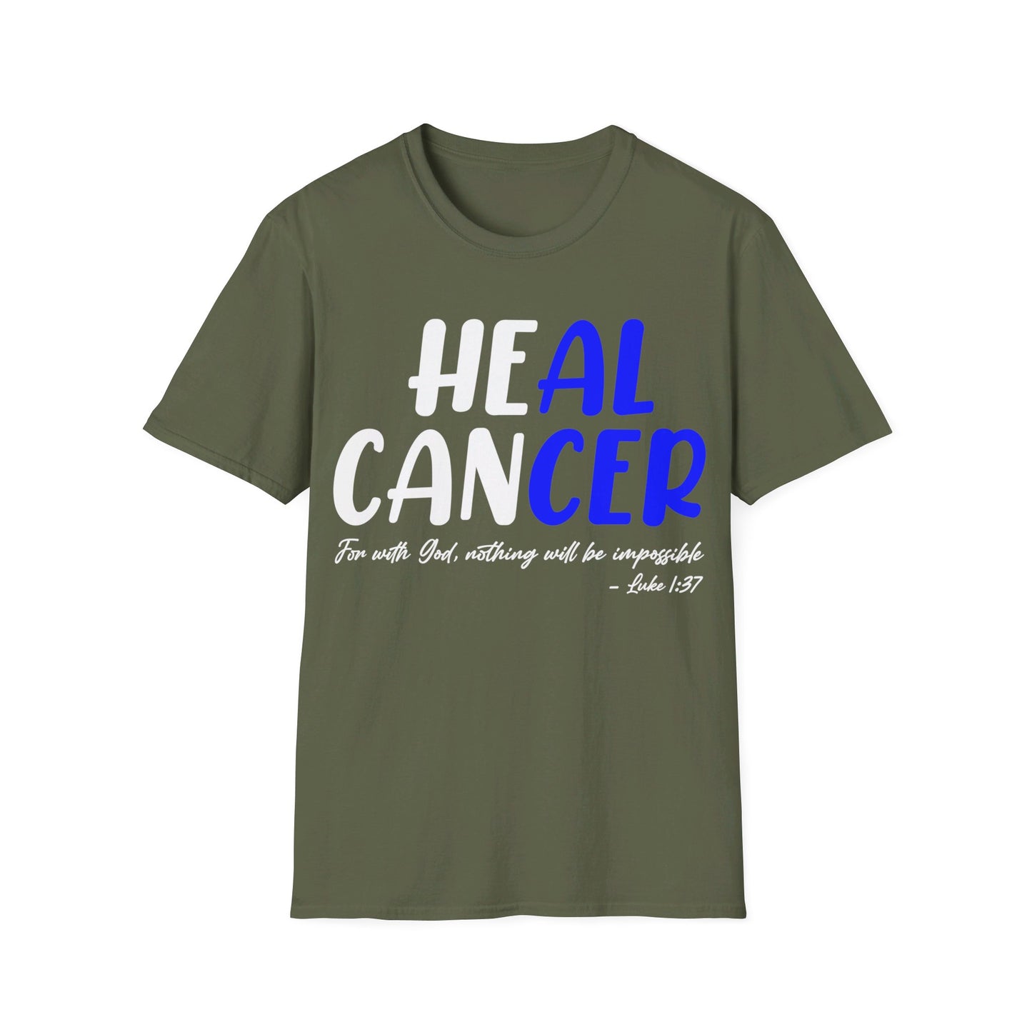 Colon Cancer Faith Bible Verse CRC Awareness Support Heal Family T-Shirt For Men Women