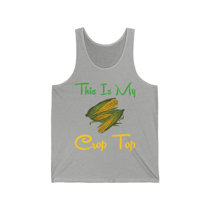 Funny This is my Crop Top Farmer Farming Corn Lover Pun Joke Tank Top