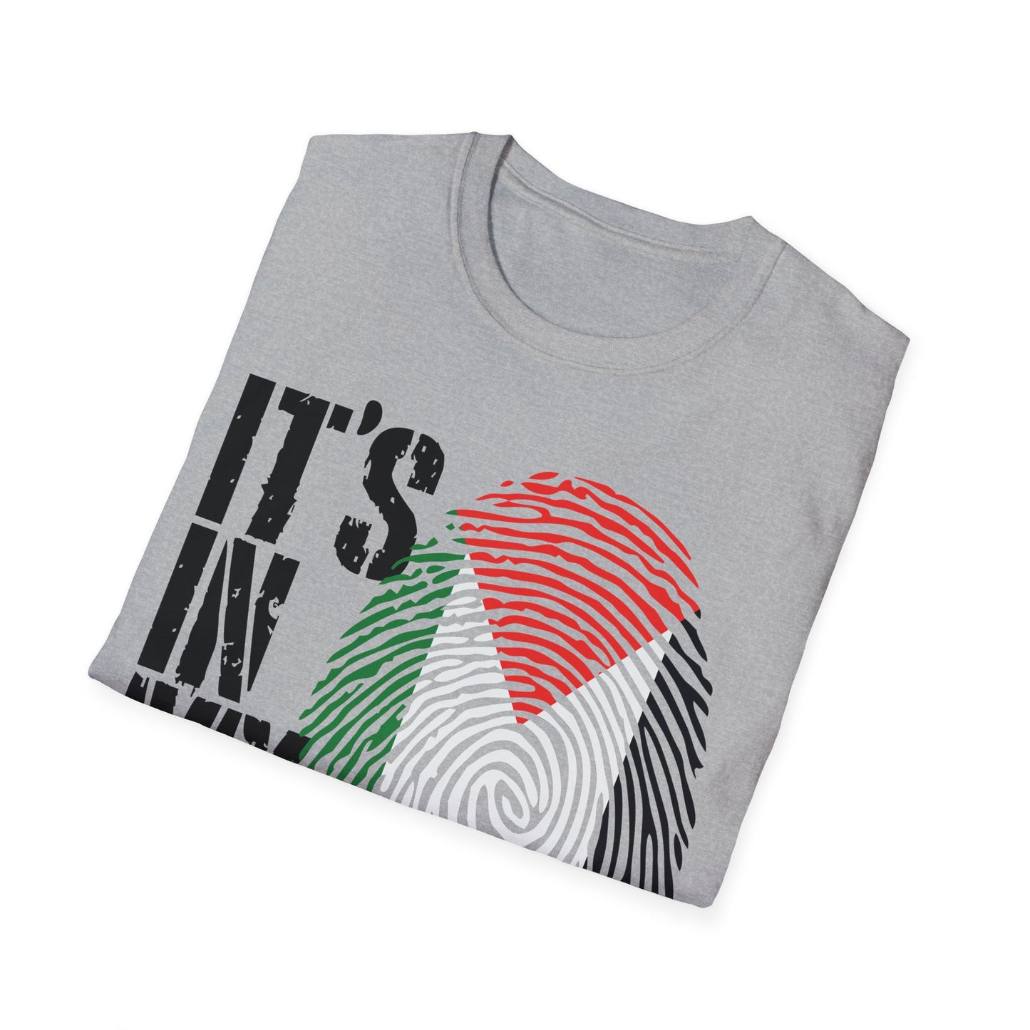 It's In My DNA Palestinian Shirt Arabic Gifts Palestine Flag T-Shirt For Men Women T-Shirt