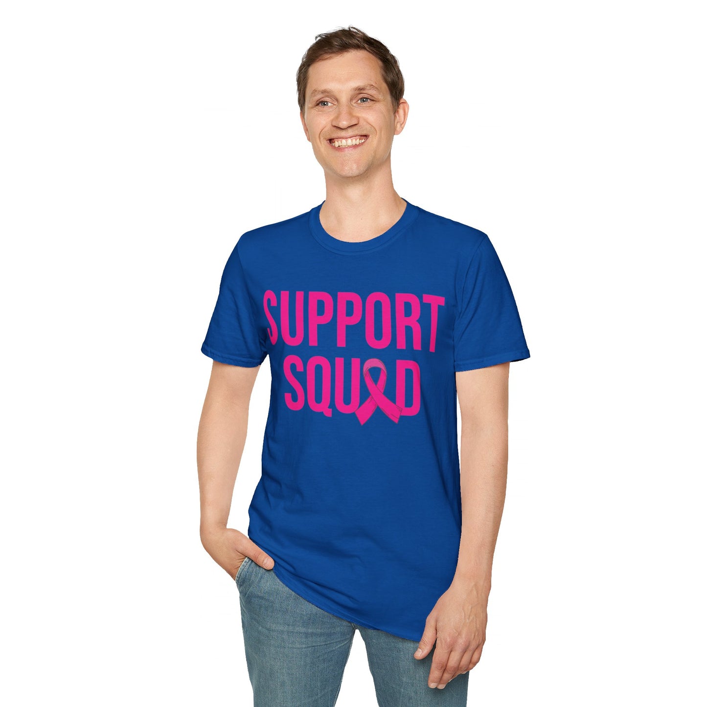 Support Squad Breast Cancer Warrior Awareness October Pink T-Shirt