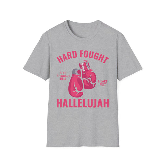 Hard Fought Hallelujah Praise Jesus Lake Christian T-Shirt For Men Women