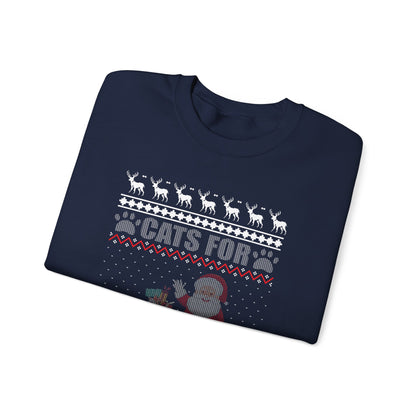 Cats For Everybody Christmas Cute Cat Lover Ugly Sweater Sweatshirt