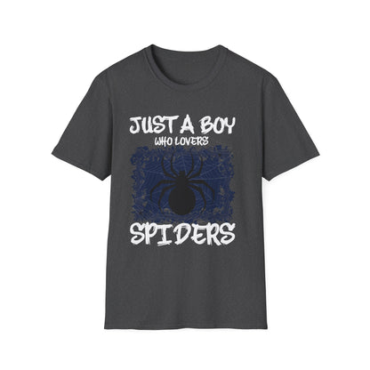 Just A Boy Who Loves Spiders Retro Spider Lover T-Shirt For Men Kids T-Shirt