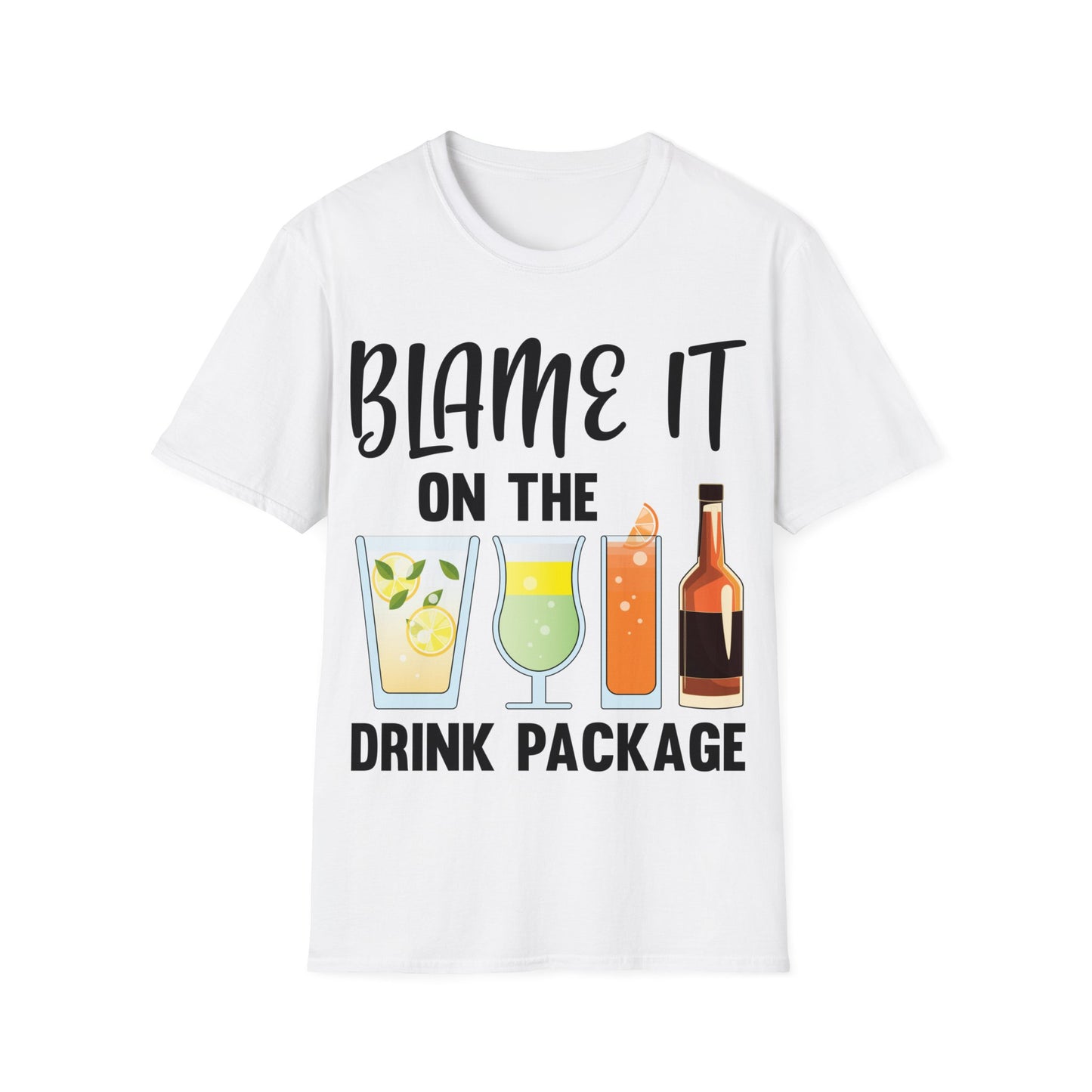 Blame It On The Drink Package Funny Cruise T-Shirt For Men Women T-Shirt