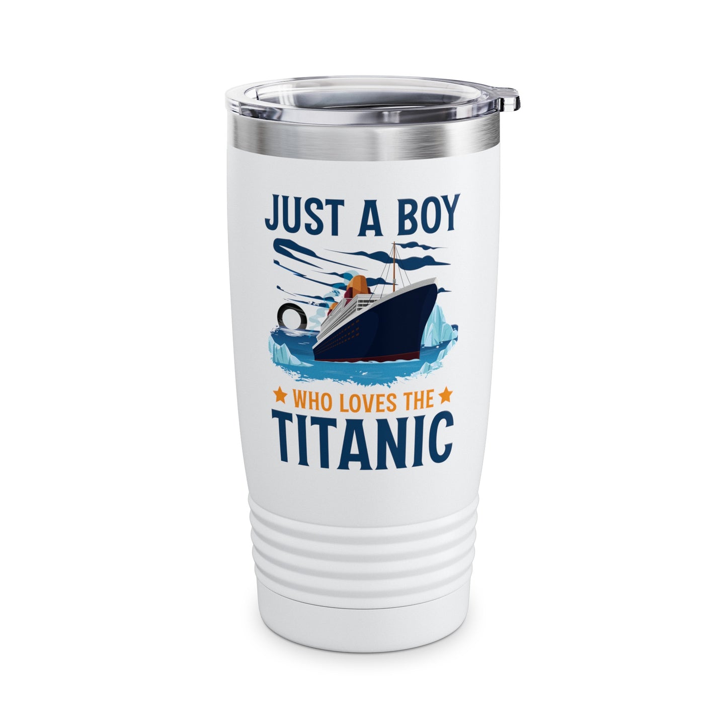 Just A Boy Who Just Loves The Rms Titanic Cruise Ship Tumbler For Men Women Tumbler