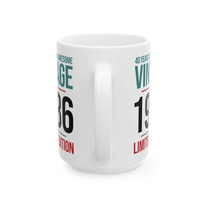 40 Year Old Gifts Vintage 1986 40 Years Awesome 40th Birthday Coffee Mug