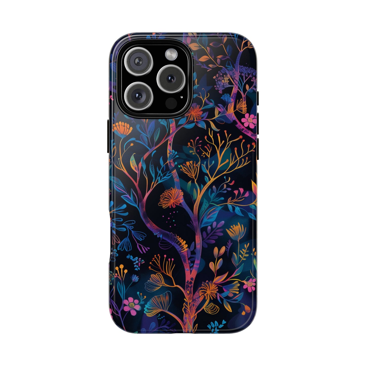 Mystical Forest Pattern iPhone 16 Pro Max Plus Case Wireless Charging Compatible Tough Cases Protection, Magnetic Phone Case for iPhone Classic Series