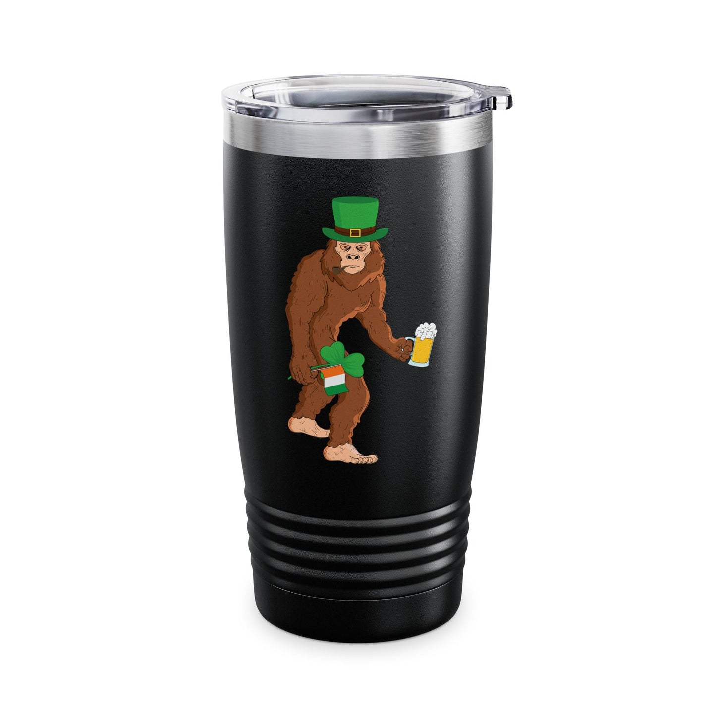 Funny Leprechaun Bigfoot St Patricks Day Sasquatch Irish Flag Tumbler For Men Women Tumbler