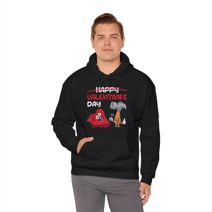 Funny Anti Valentines Day Gift Carpentor Cupid Heart Hammer Nails Hoodie For Men Women Hoodie