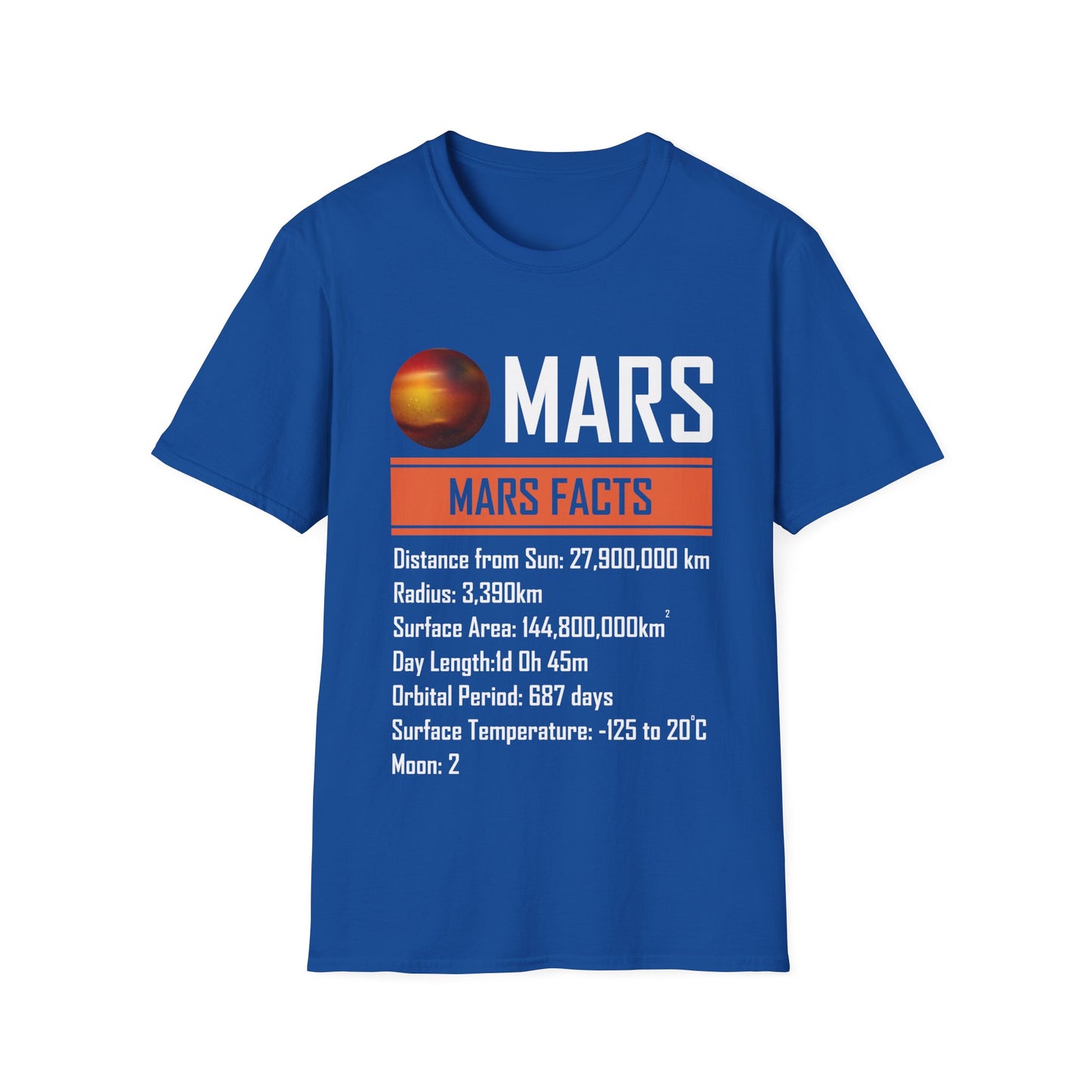 Mars Facts About Mars Planet Space Lover T-Shirt Men Women