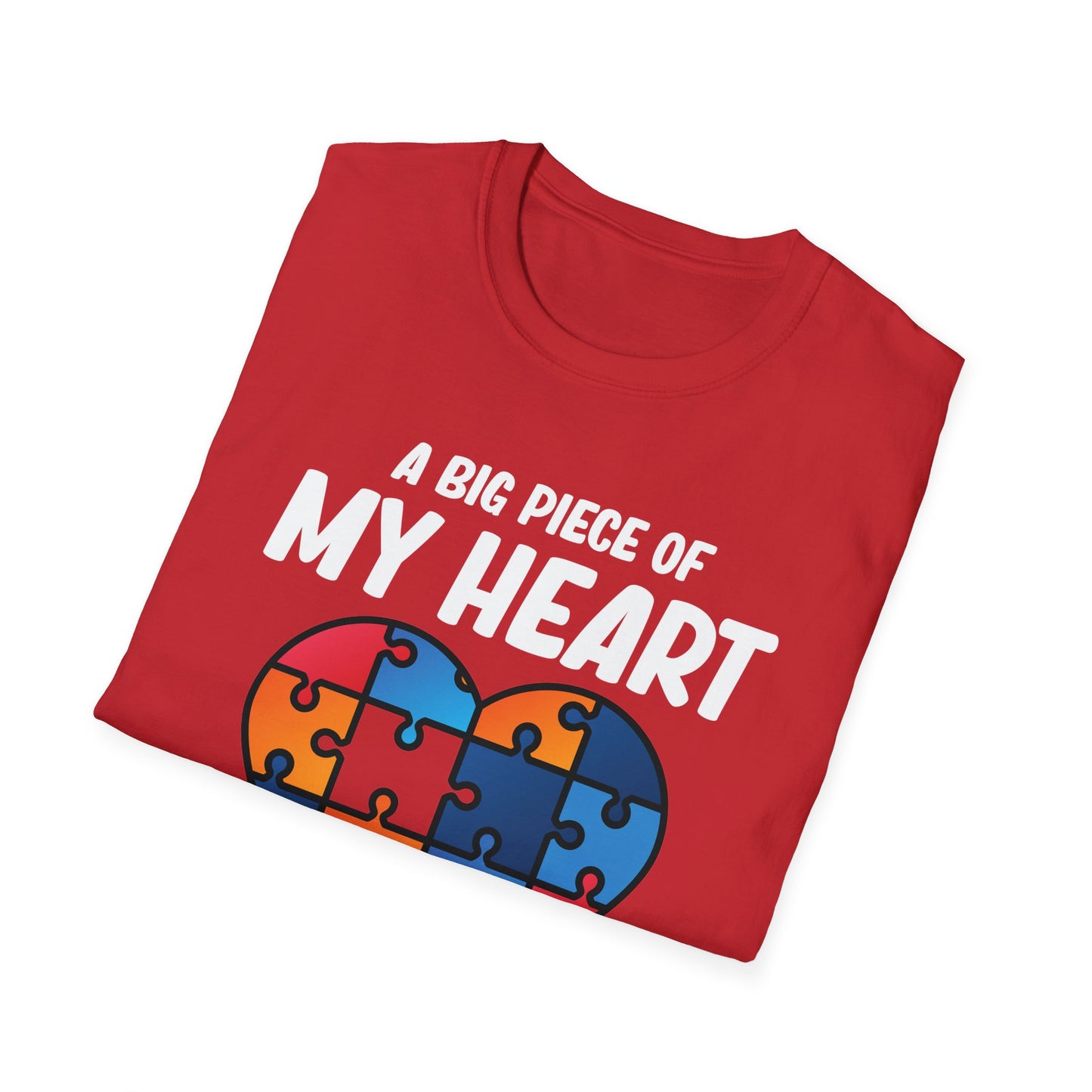 Big Peice Of My Heart Autism Awareness Sister Brother Autistic Kids Awareness T-Shirt