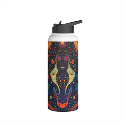 Space Oddity Pattern Stainless Steel Water Bottle with Twist-on Lid and Double-Wall Vacuum Insulation