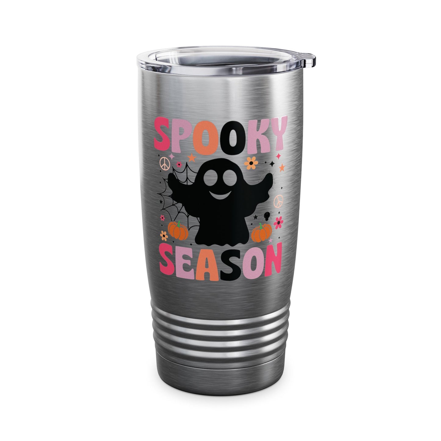 Groovy Spooky Season Cute Ghost Pumpkin Halloween Tumbler For Men Women Kids