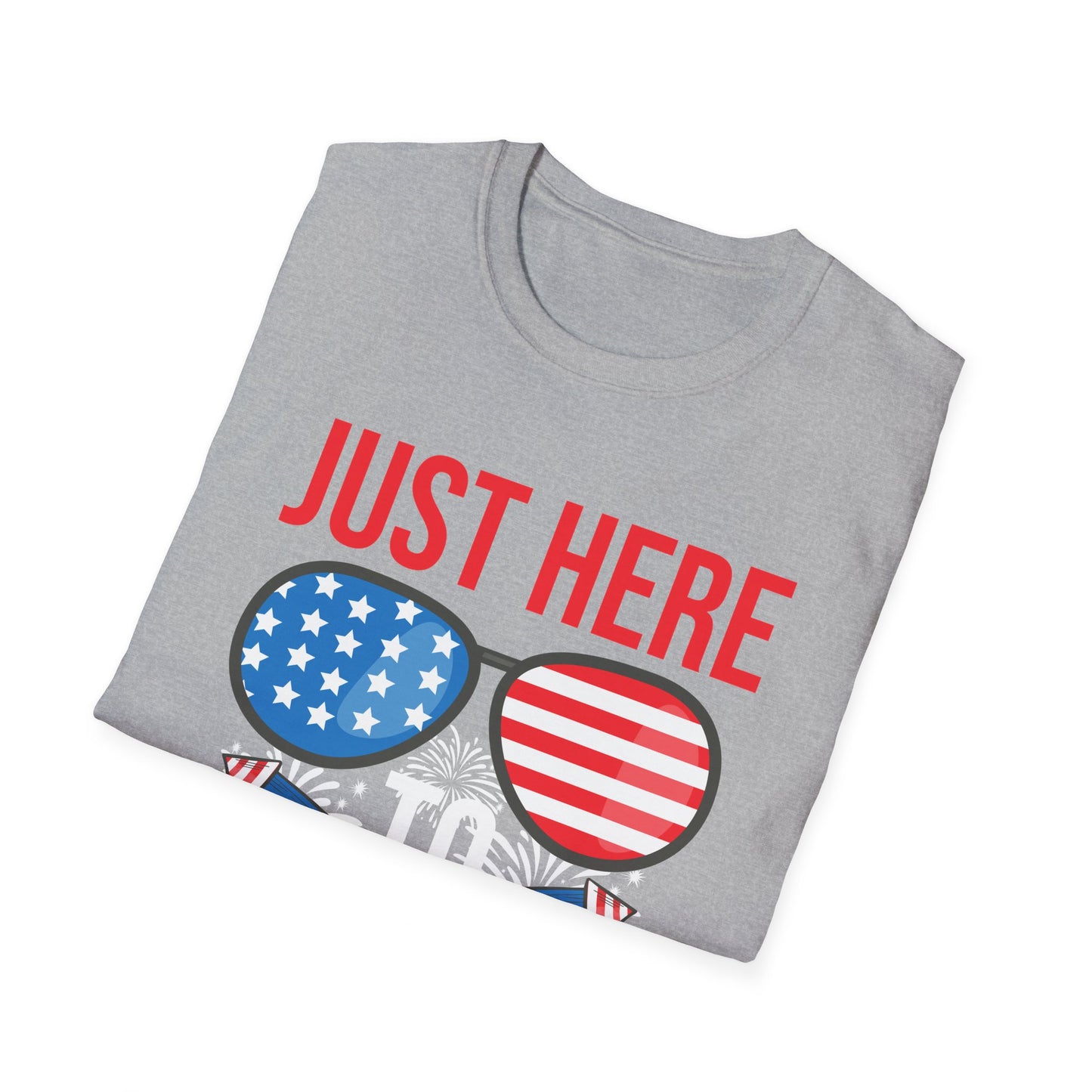 Funny I Am Just Here To Bang Fourth of July 4th of July T-Shirt For Men Women