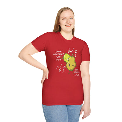 Funny Woah Lemon On A Pear Meme Unisex Softstyle T-Shirt for Teacher Foodie Travelers