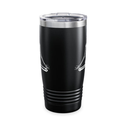 Funny Halloween Ideas  Meditating Skeleton Tumbler