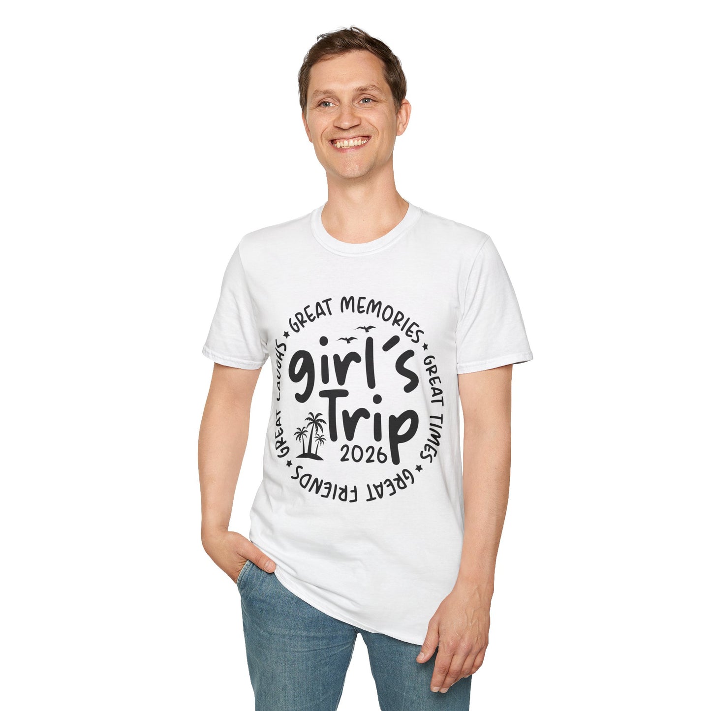 Girl's Trip 2026 Memories Friends Trip Matching Vacation T-Shirt For Men Women T-Shirt