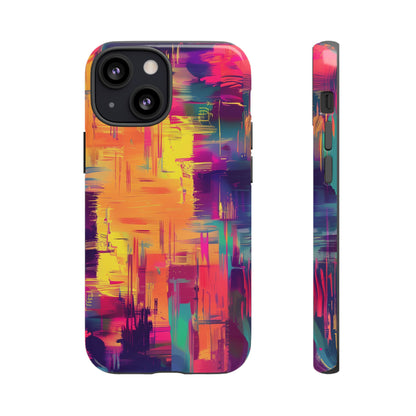 Glitch Art Pattern  iPhone 13 14 15 16 Pro Max Plus Case Wireless Charging Compatible Tough Cases Protection, Magnetic Phone Case for iPhone Classic Series